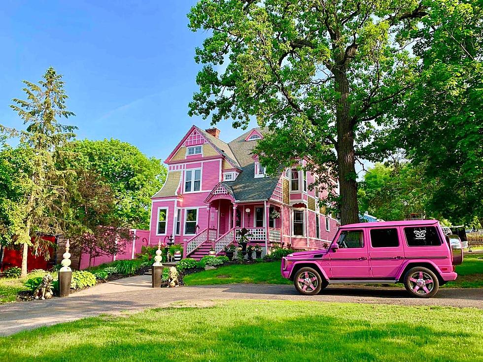 Giant Pink Airbnb in Wisconsin Has Coochy Cabana Pool House!