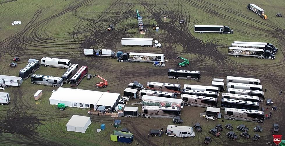 WHAT A MESS! Big Rigs Stuck In Mud At Canceled MN Luke Bryan Farm Tour (VIDEO)