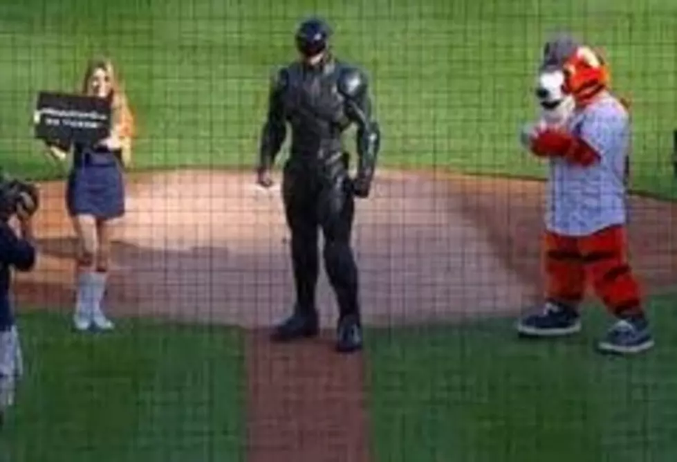Robocop Throws Out First Pitch, You Could too!