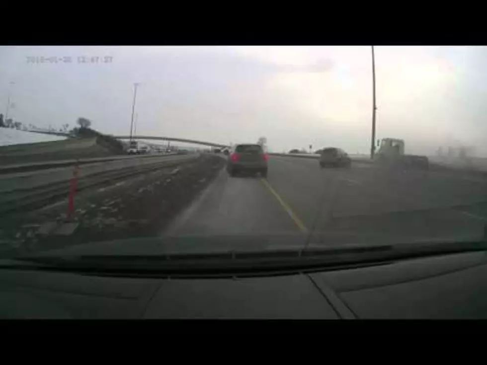 Dashcam Footage Of Frightening Three-Car Accident Caused By Black Ice