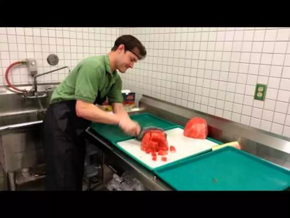 WATCH: Man Cuts Up Watermelon in 30 Seconds!