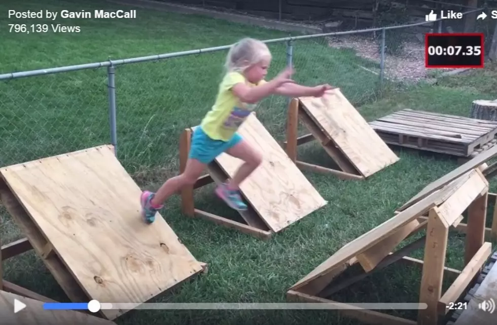 Man Makes 5-Year Old an “American Ninja Warrior” Course in their Back Yard – (Video)