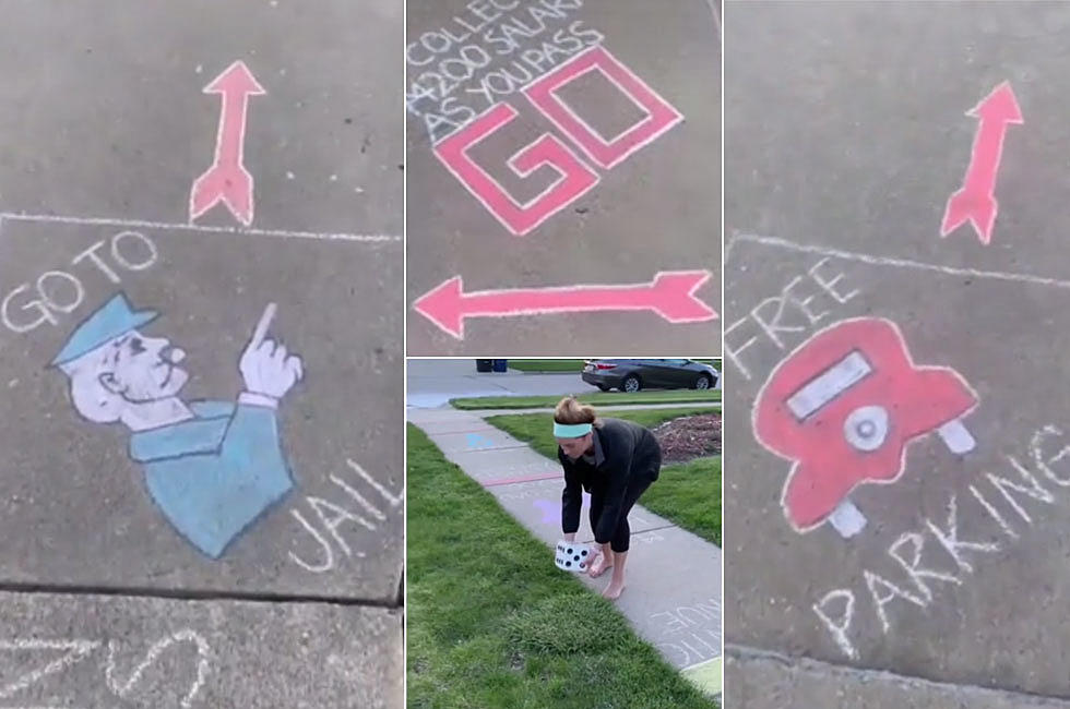 Family Turns Neighborhood Sidewalk into Giant Monopoly Board