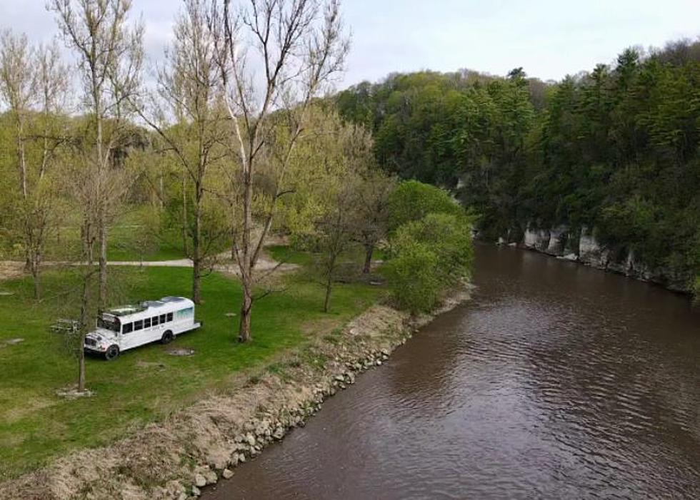 School Bus Turned Into An Airbnb Rental in Decorah Iowa