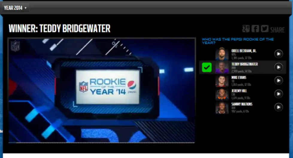 Did Teddy Bridgewater Just Win The Pepsi Rookie Of The Year Award?!?