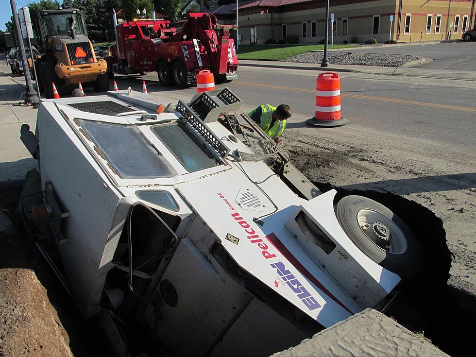 Minnesota Street Sweeper Swallowed By Sinkhole