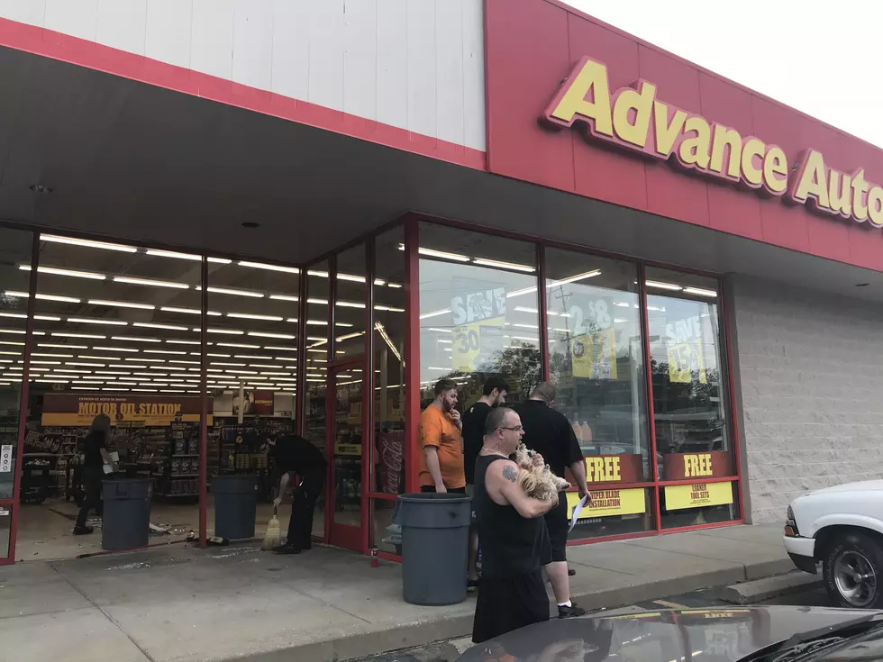 Truck Drives Through Covert Avenue Advanced Auto Parts Store [PHOTOS]