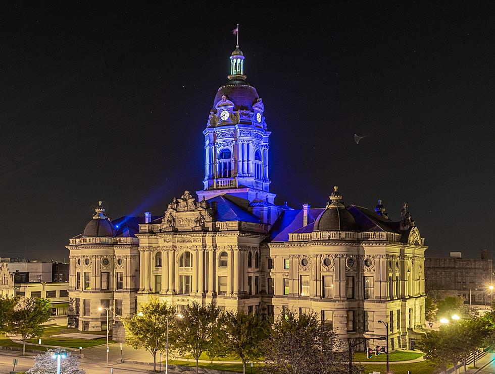 The Old Courthouse Lights Up Blue Every Night for Healthcare Workers