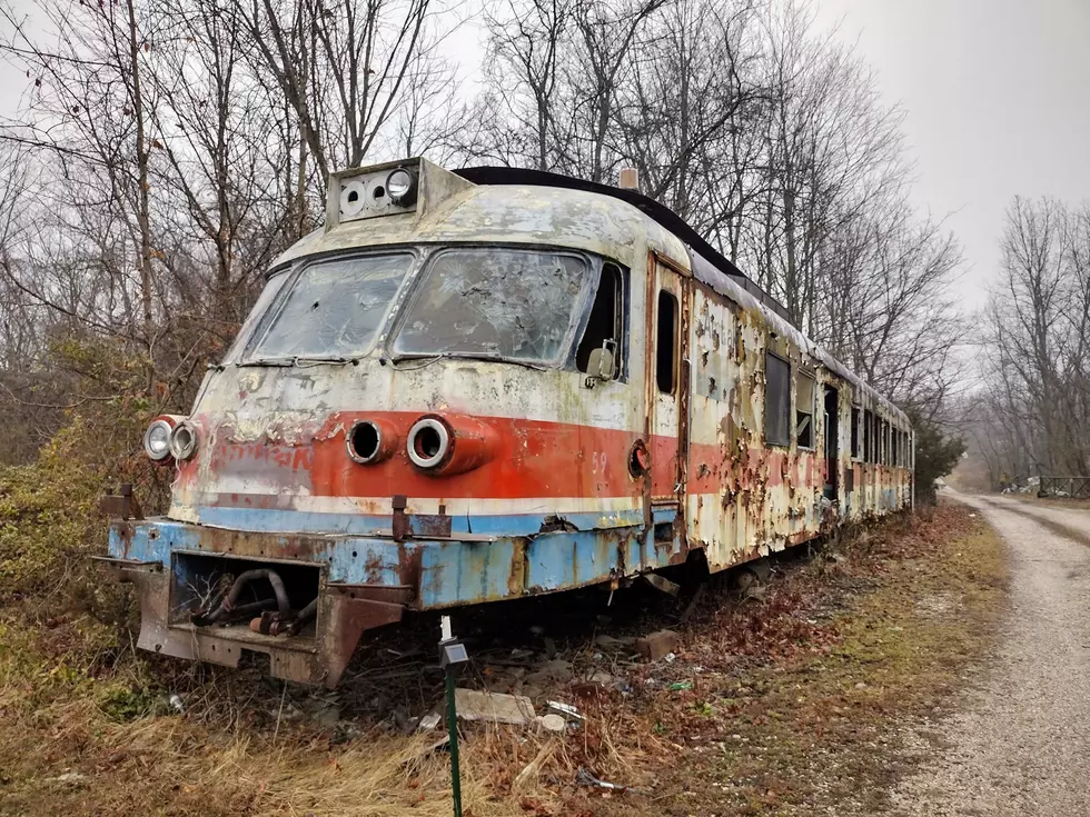 This Abandoned Train Makes for an Eerie Sight on the Side of an Indiana Highway