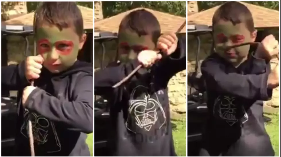 Sweet Lenny’s Kid Attempts Nunchuck Moves With Tree Branch, Fails Miserably [VIDEO]