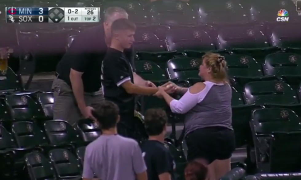 Watching This Grown Woman Steal A Foul Ball From A Young Sox Fan Is The Cruelest Thing