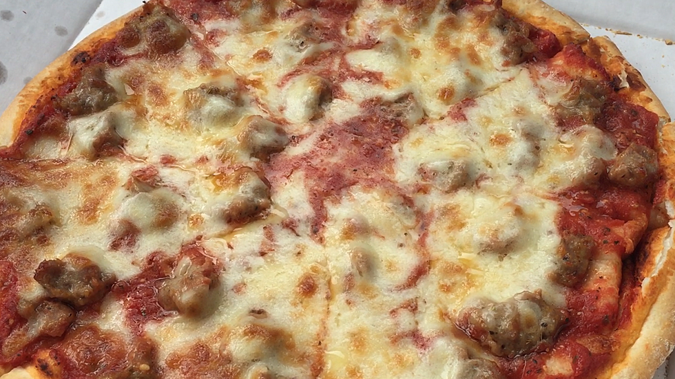 'Top This! Second Slice' Pino's On Main Sausage Pizza Reviewed