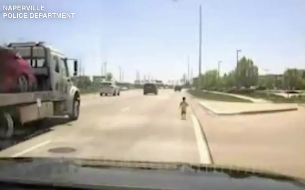 Watch Naperville Cop Rescue Toddler Wandering On Busy Highway