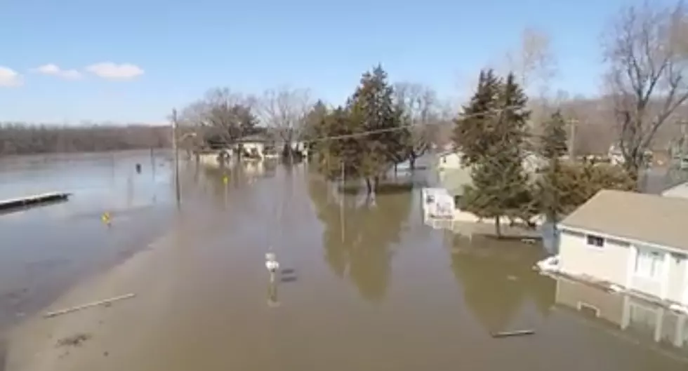 Drone Video Shows Rock River Flooding in Machesney Park