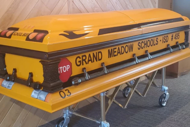 School Bus Driver Buried in Casket Painted Like Bus He Drove for 55 Years