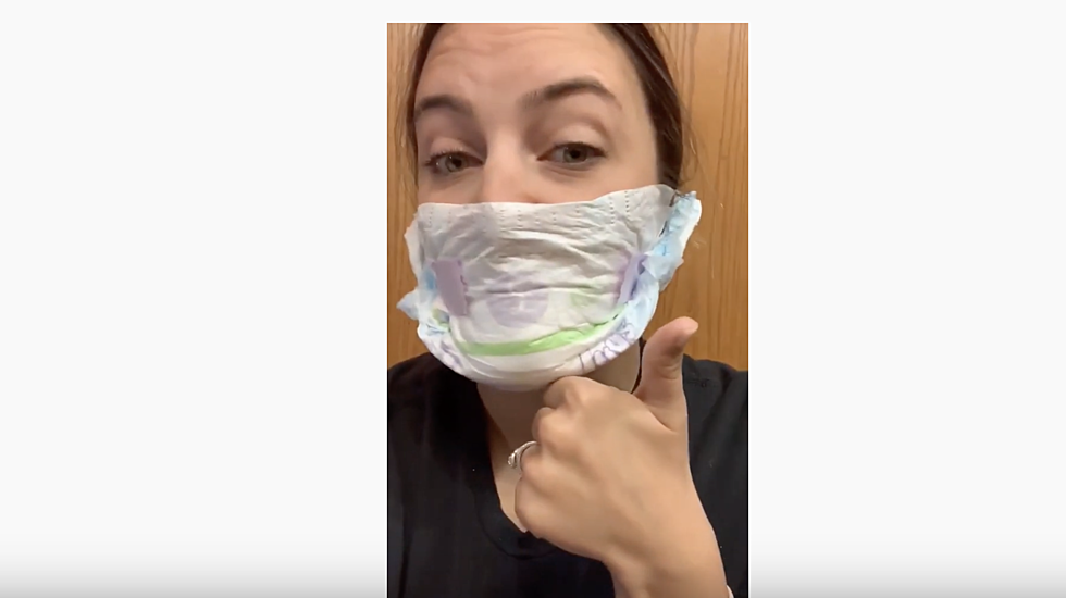 VIDEO: Rockford Mom Hilariously Tries DIY Diaper Face Mask