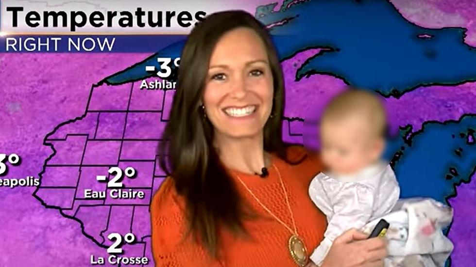 Wisconsin Meteorologist Brings Adorable 13-Week-Old Baby On-Air