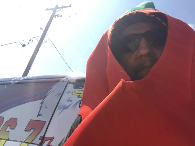 Double T Serenades While Dressed As Giant Pepper