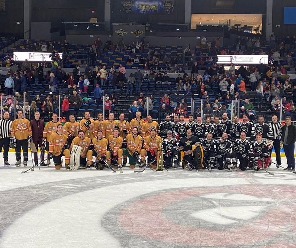 Battle On Ice: Rockford Police Vs. Fire Dept In Charity Hockey Game