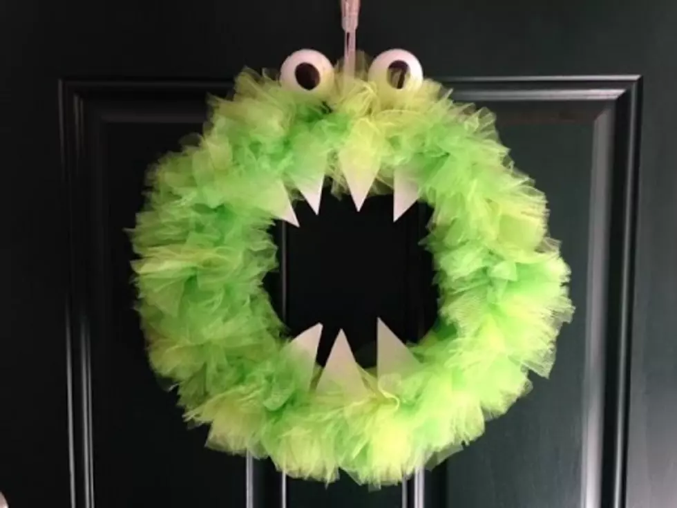 DIY Tulle Monster Wreath