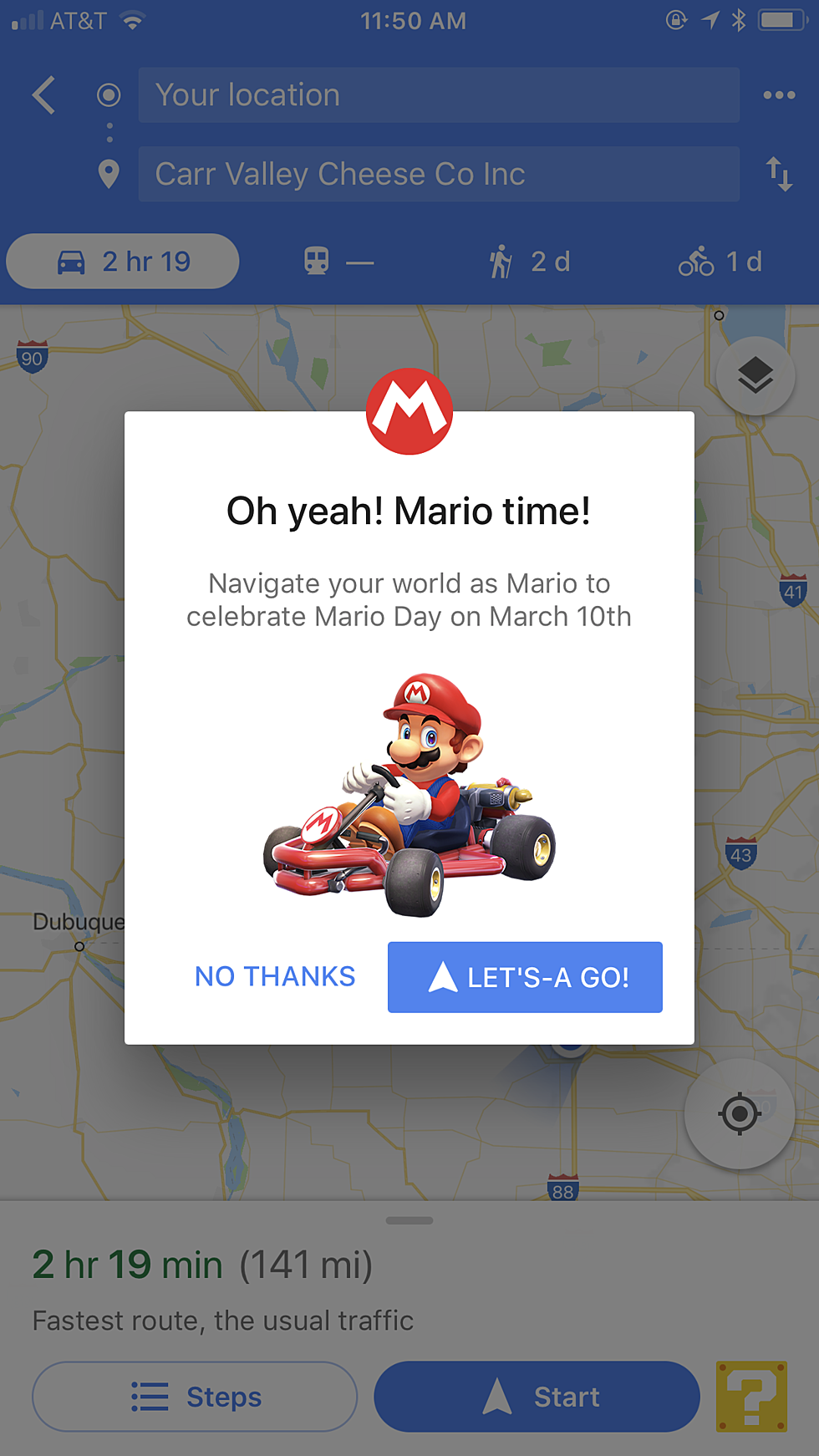 Google Maps Makes Your Mario Kart Dreams Come True