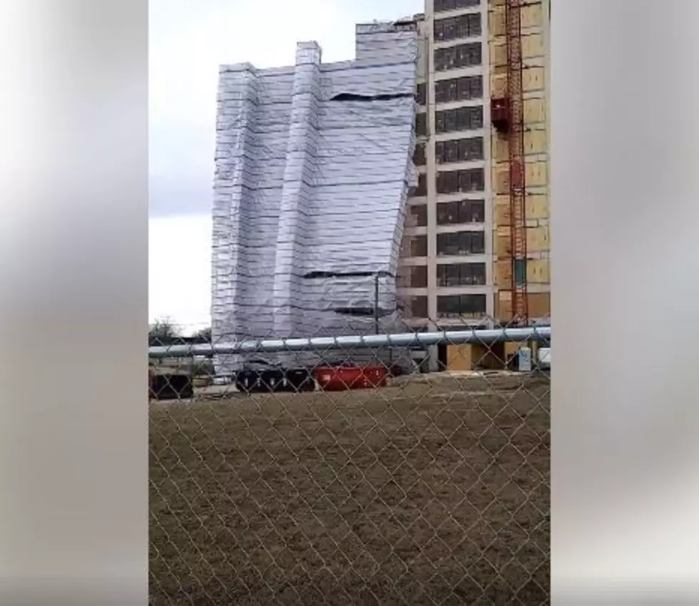 (WATCH) Amrock Building Scaffolding Collapses From Ripping Winds