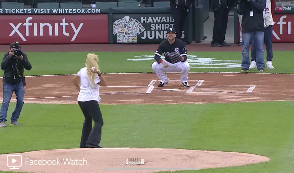 Woman Nails Cameraman With First Pitch at White Sox Game