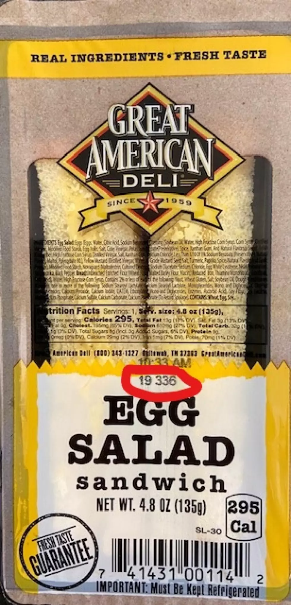 Another Recall: This Time Egg Salad Sandwiches