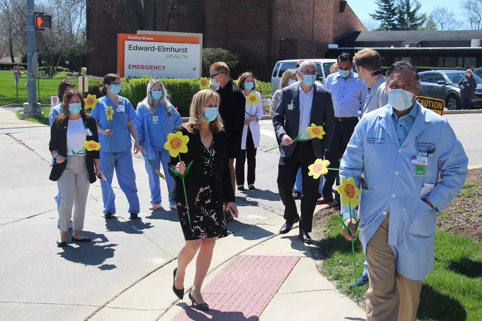 Illinois Hospital Plants Flowers To Represent COVID-19 Patients
