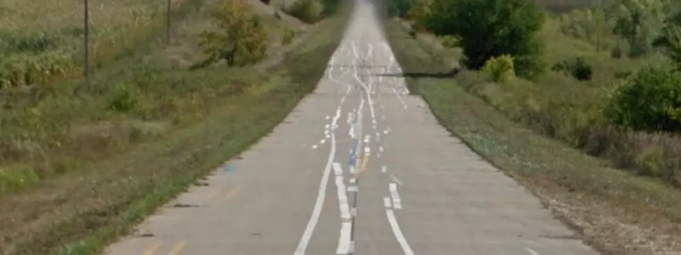 This Old, Abandoned Stretch Of Iowa Highway Is COVERED In Paint