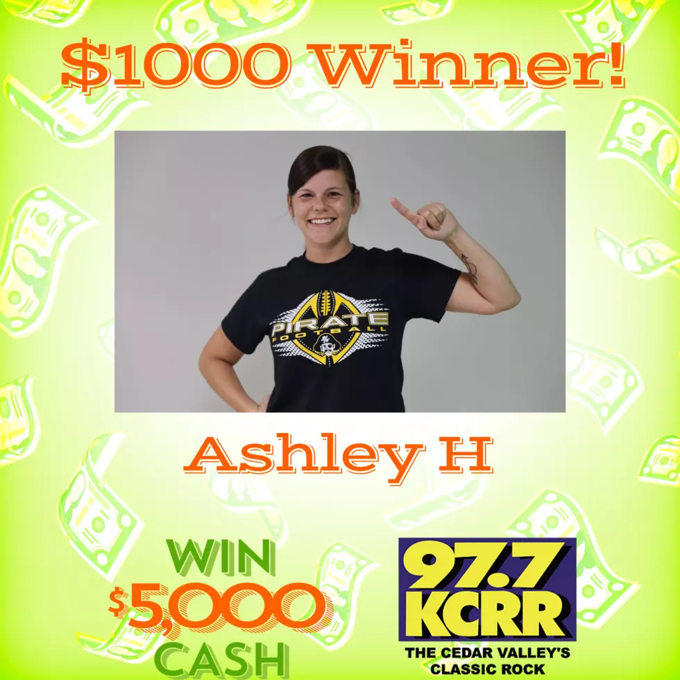 Congrats to Ashley! She won $1,000!