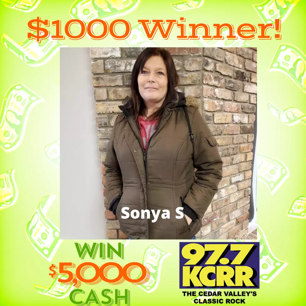 Congrats to Sonya! She won $1,000!