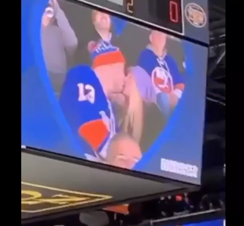 Kiss Cam at NHL Game…wait for it….