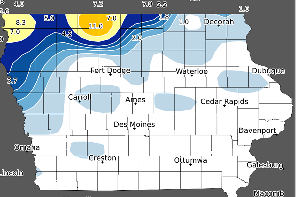 Parts of Iowa Received 11″ of Easter Snow