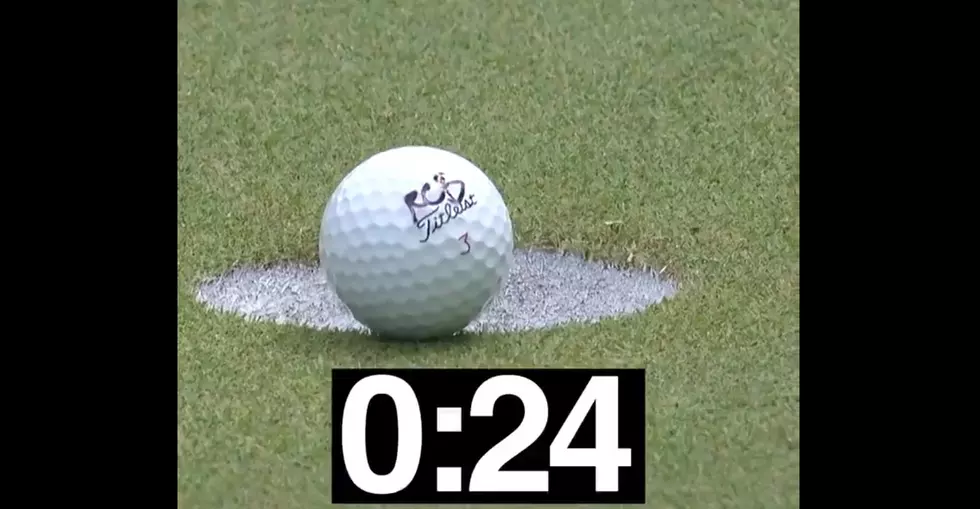 Golf Putt Hangs on the Edge of the Cup for Over 20 Seconds Before Dropping In (Video)