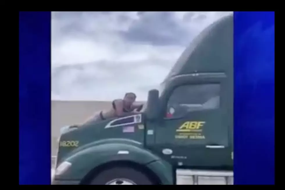 Pantsless Florida Man Rides Hood of Semi on Interstate (VIDEO)
