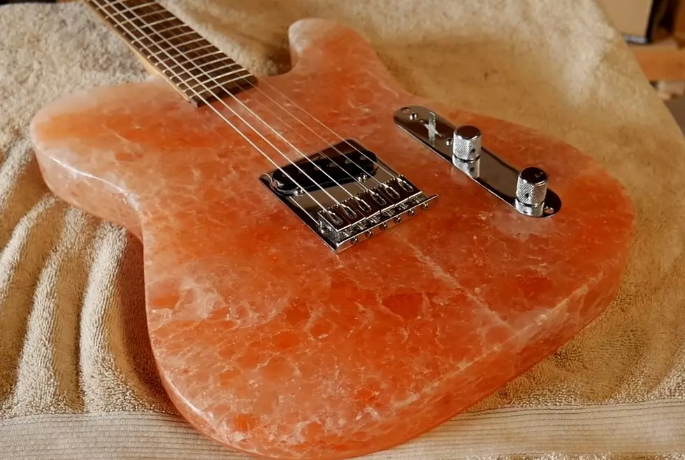 Electric Guitar Built Out of Himalayan Salt