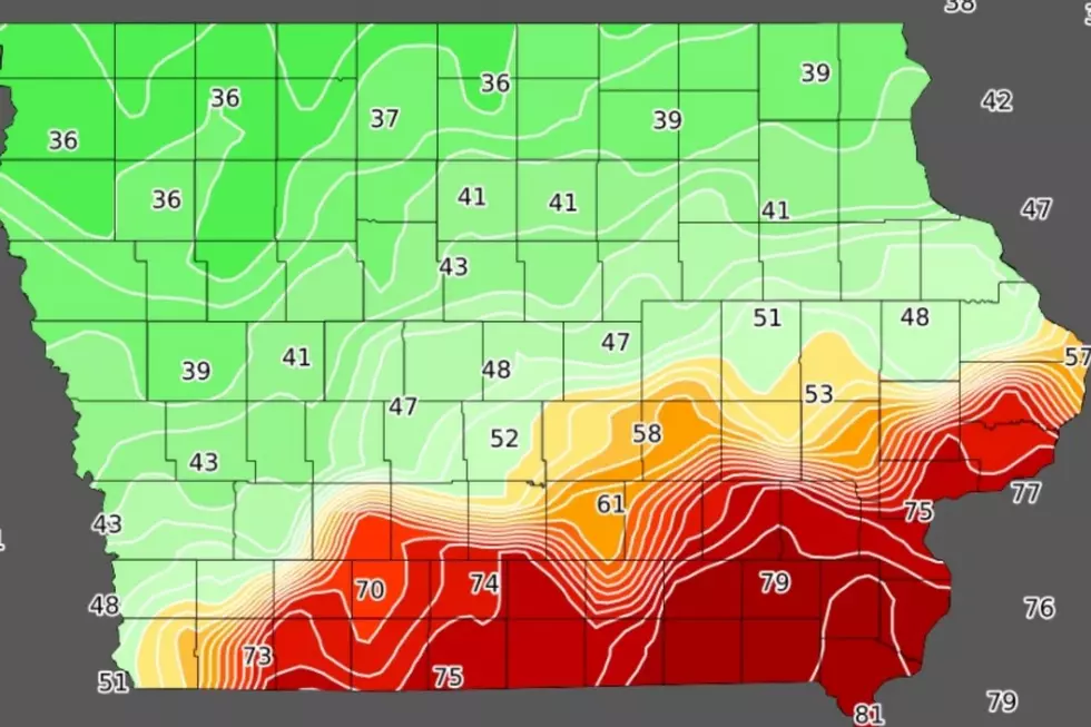 Big Temperature Differences in Iowa on Thursday Afternoon