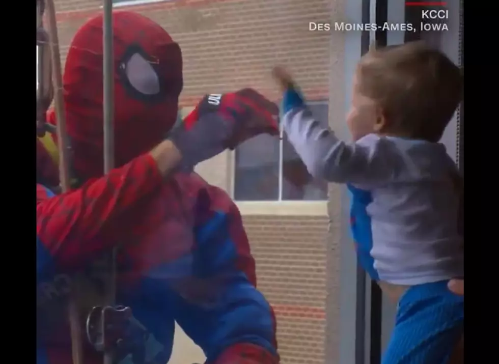Superhero Window Washers at Iowa Children&#8217;s Hospital
