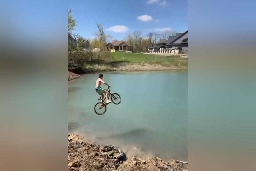 When Iowa Boys are Left Alone with Bikes, a Ramp and a Pond