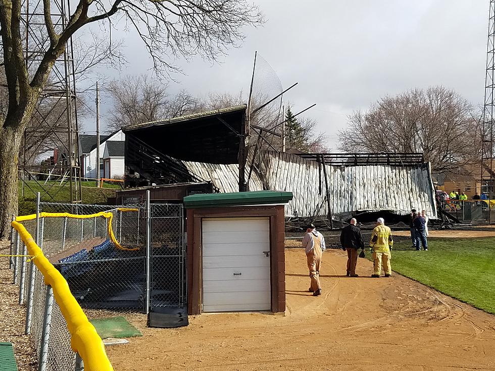 Authorities Suspect Arson in Grandstand Fire at Tink Larson Field