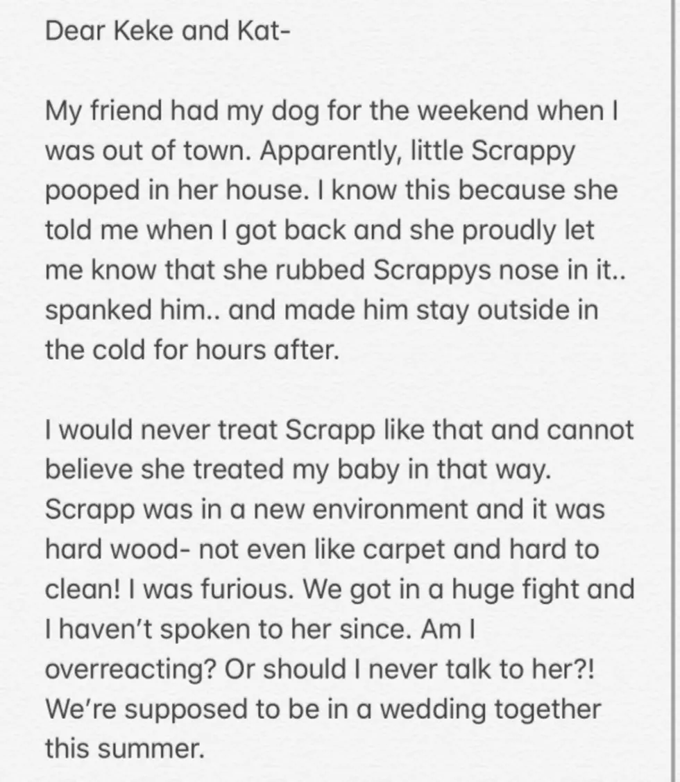 Dear Keke and Kat: My Friend Beat My Dog