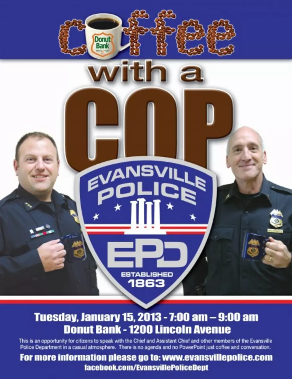 Second Evansville Police Department &#8220;Coffee With A Cop&#8221; Scheduled for Tuesday