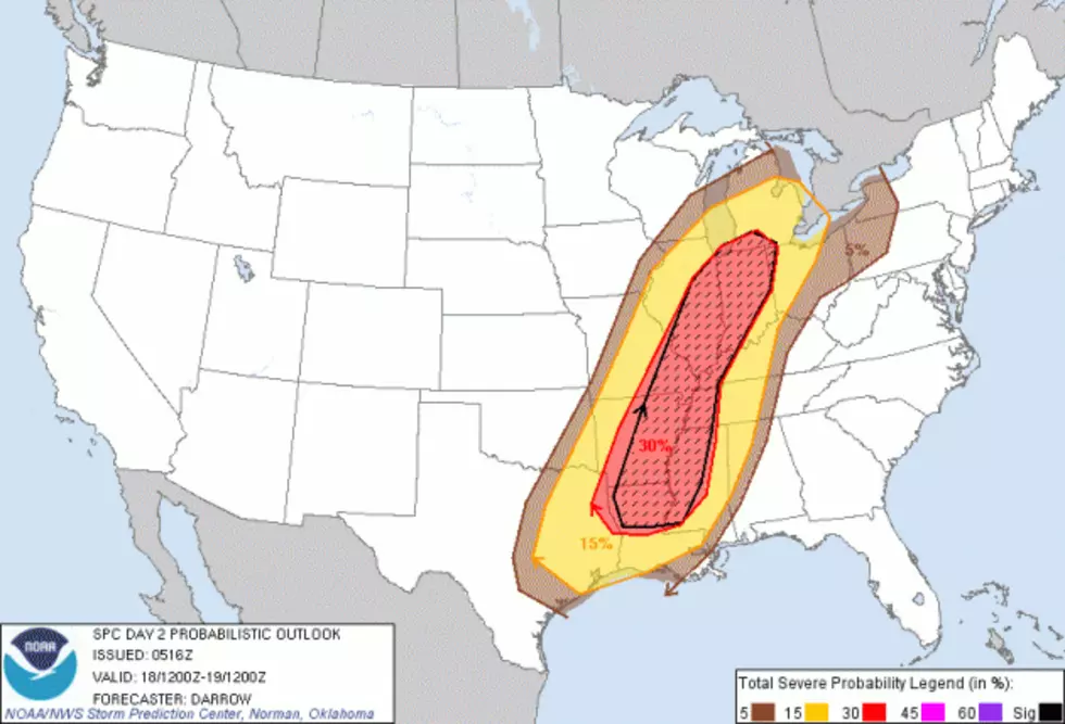 A Moderate Risk for Severe Weather Today