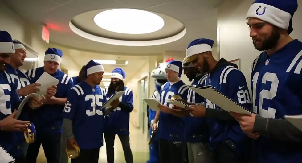 See Indianapolis Colts Players Sing Christmas Carols at Riley&#8217;s Children&#8217;s Hospital [VIDEO]