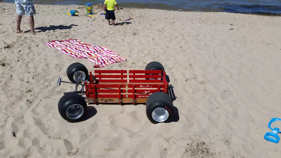 Awesome Race Car Inspired Wagon Seen On South Haven Beach