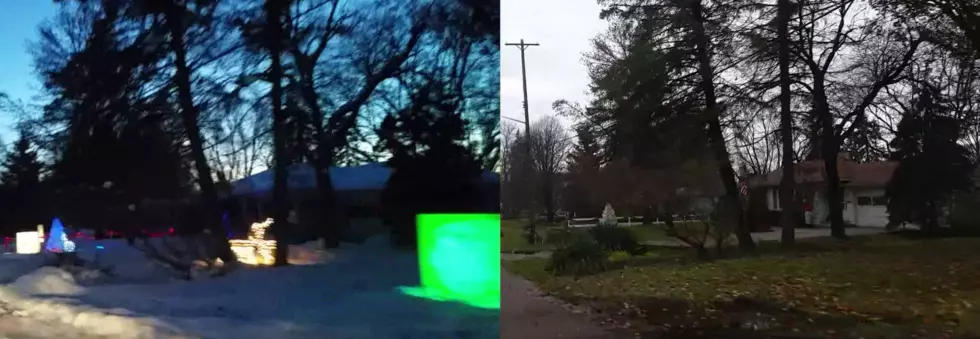 Kalamazoo’s Christmas Card Lane With And Without The Lights