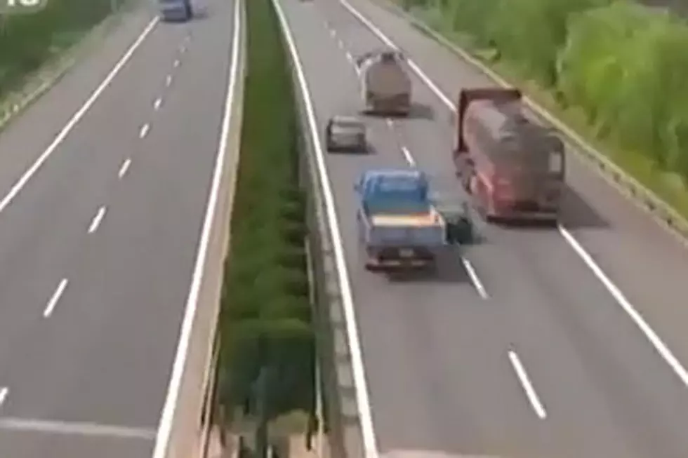Driver Causes Horrific Wreck in Oncoming Traffic [VIDEO]