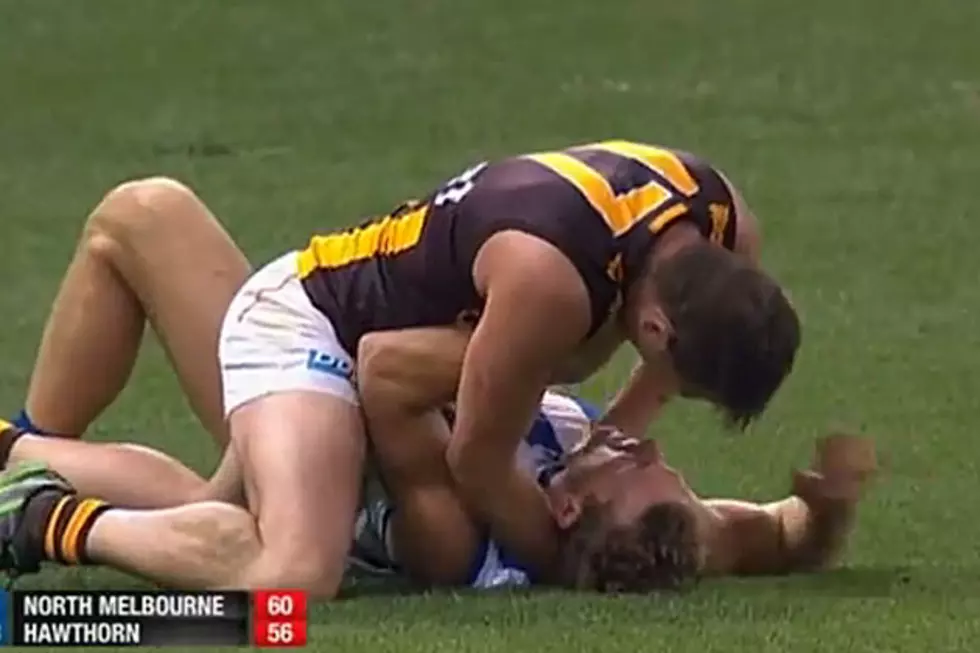Australian Rules Football Player Tries to Choke Opponent to Death [VIDEO]