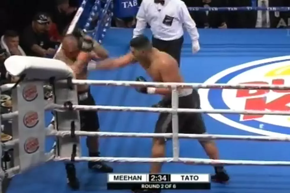 Boxer Bludgeoning Opponent to Bits Demands Ref Stop Fight